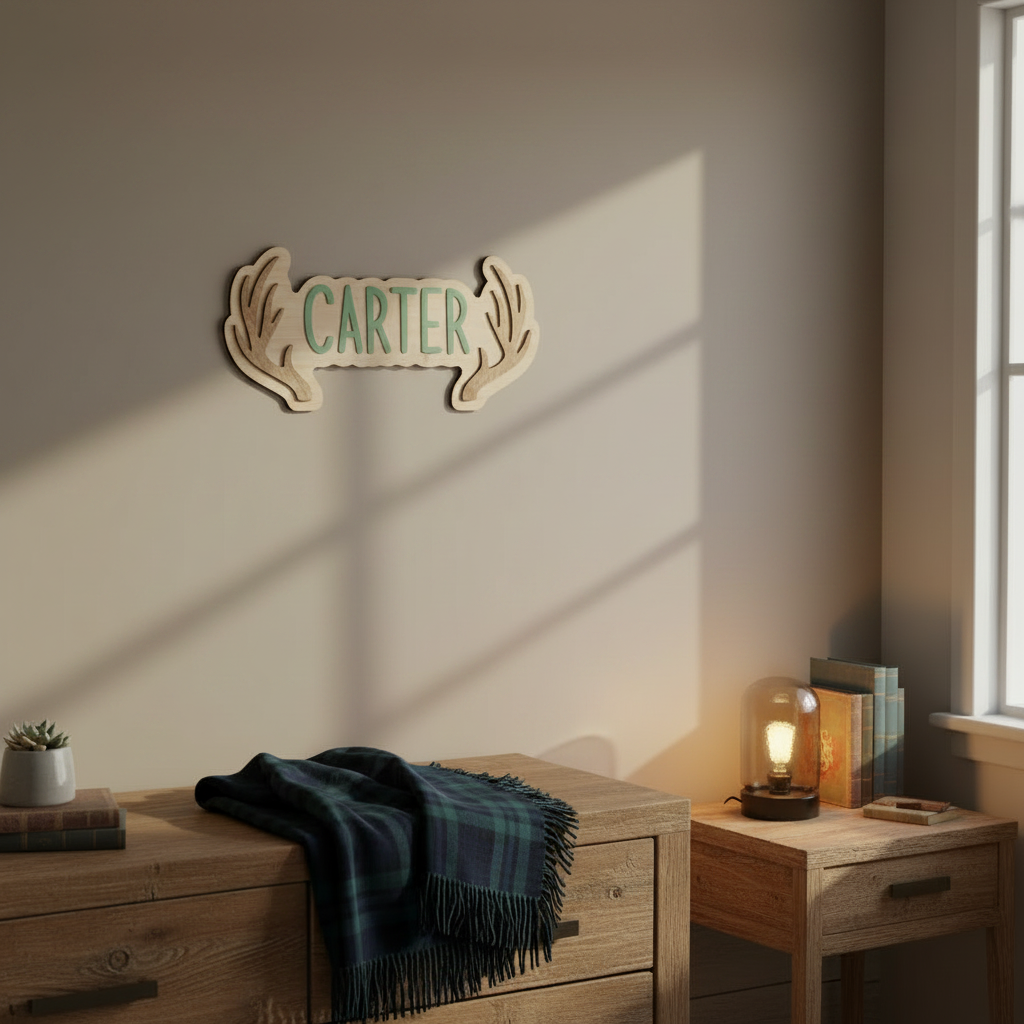 Antler Name Sign