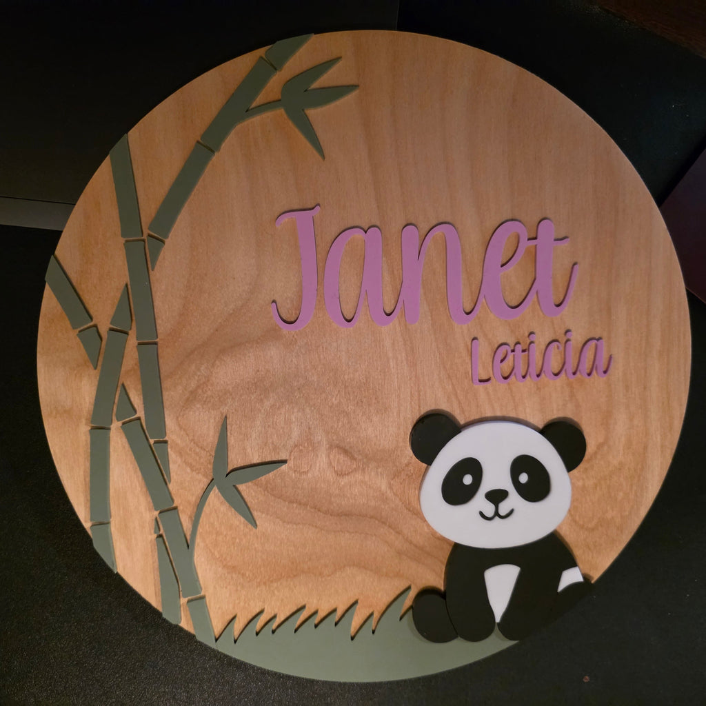 Custom Panda Room Sign