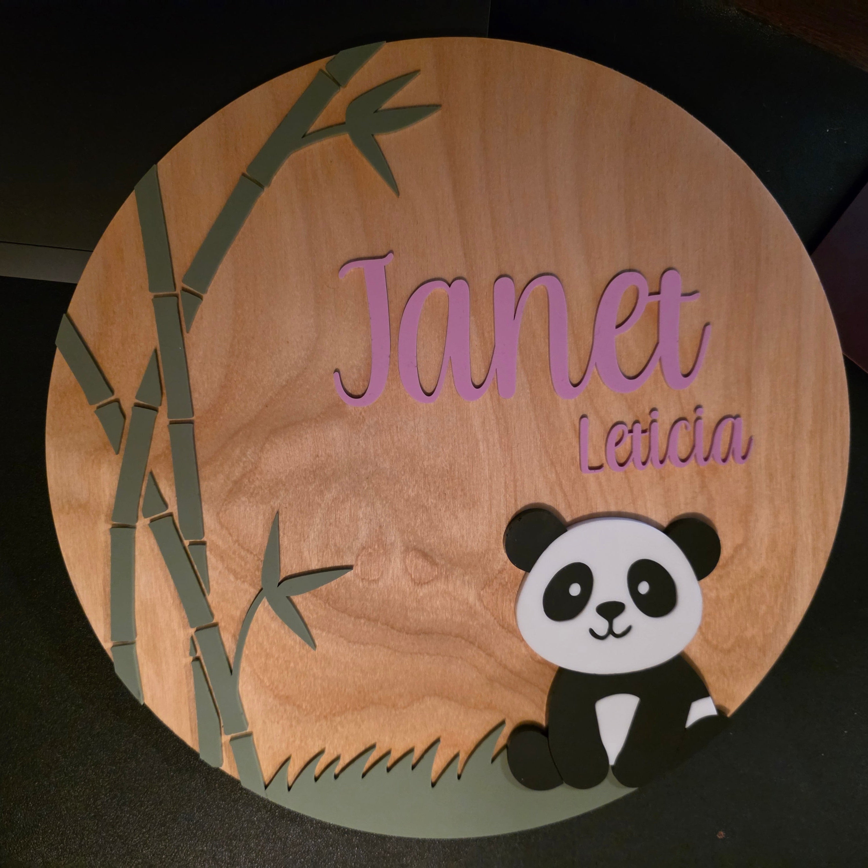 Custom Panda Room Sign