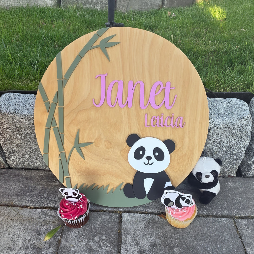 Custom Panda Room Sign