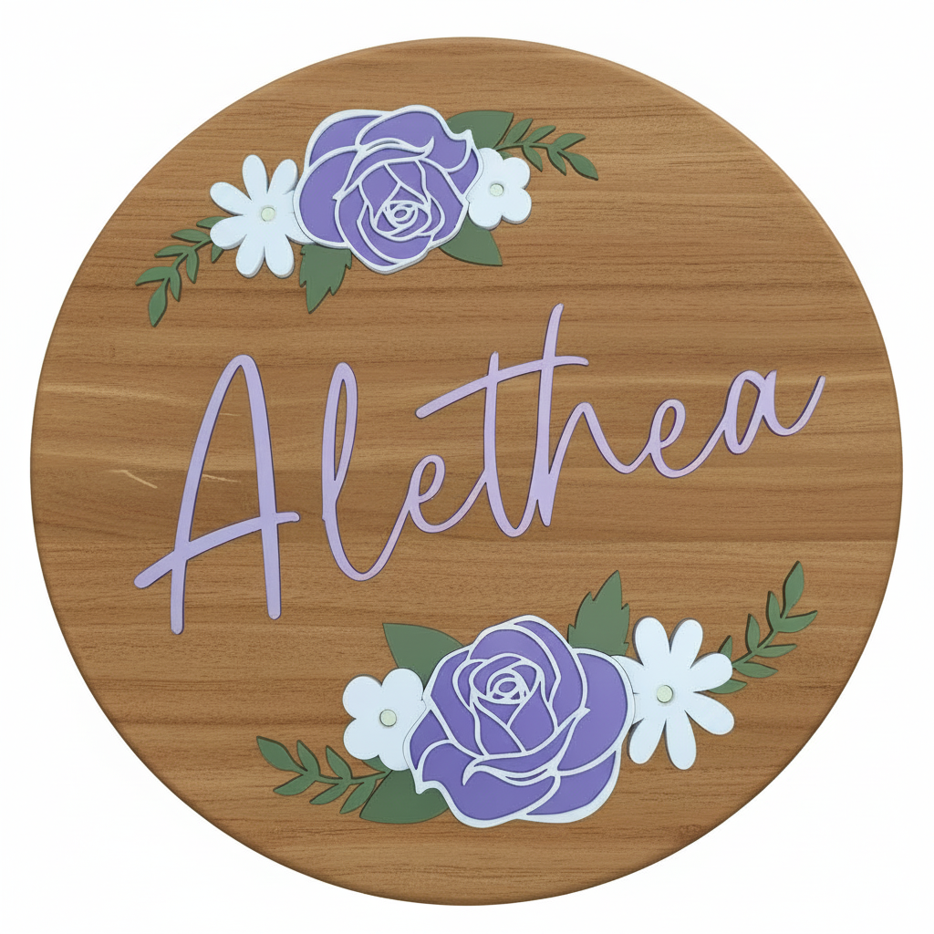 Custom Rose Name Sign